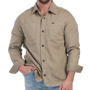 NEW BUFFALO DAVID BITTON Josh Ring Spun Denim Shirt Jackt mink for men 362mn